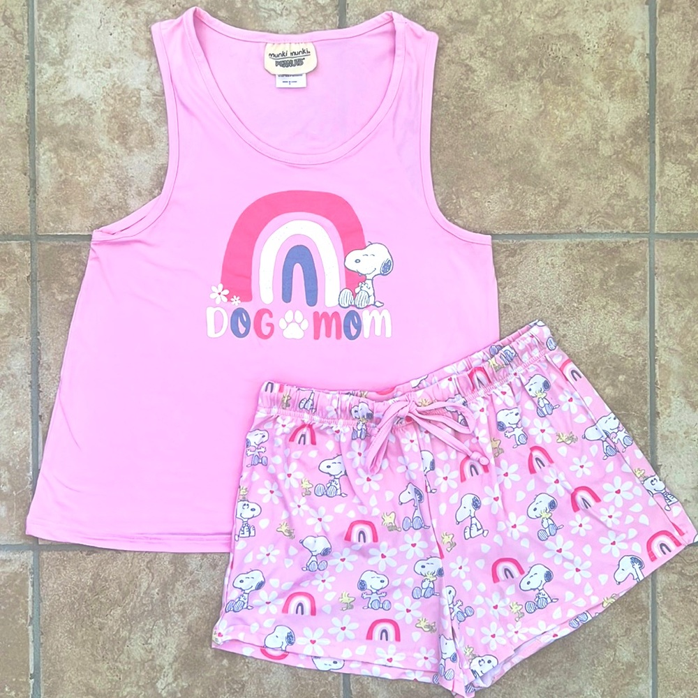 Munki Munki peanuts Dog Mom pajamas Small